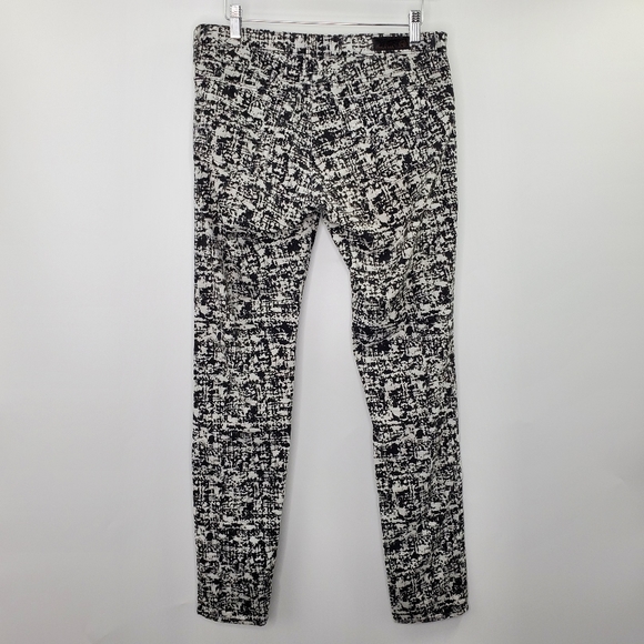 AG Adriano Goldschmied The Legging Super Skinny Jeans White Abstract Print - Picture 4 of 9
